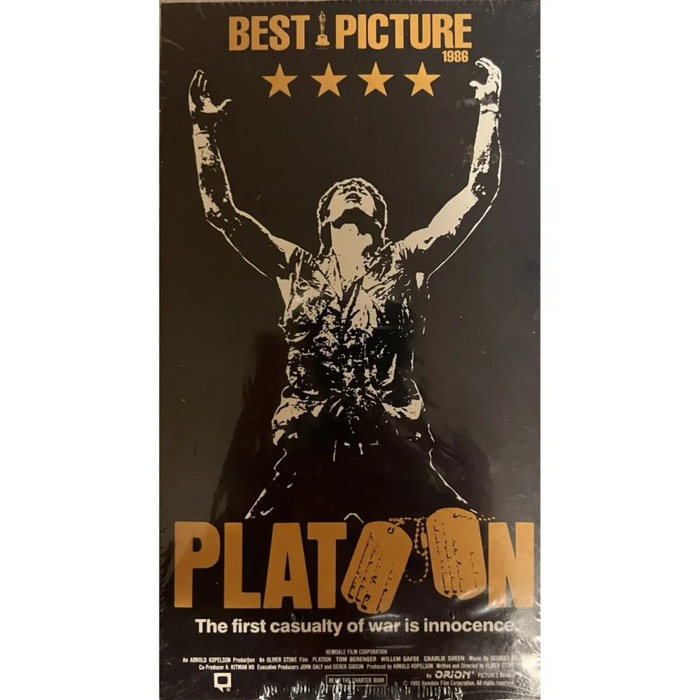 Platoon (VHS, 1986) Charlie Sheen – Oliver Stone – Very Good Condition